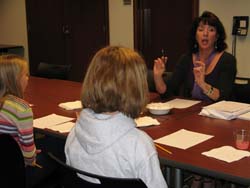 Beckie Weinheimer at Coralville Public Library, Coralville, IA